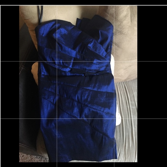 Shiny Blue Party Dress - Picture 1 of 2